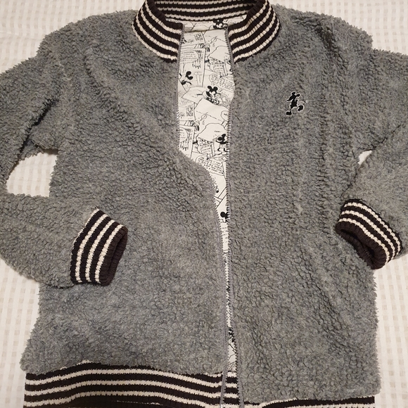 Disney Mickey mouse teddy reversible bomber jacket rare exc condition size M - Picture 2 of 5